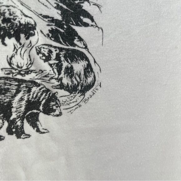 Vintage Single Stitch Graphic Tshirt Potawatomi Home Coming White Black Size XXL - Picture 5 of 9